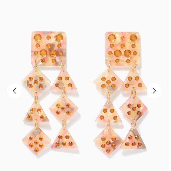 Lele Sadoughi Spotlight Chandelier Earrings - Orange - Picture 3 of 9